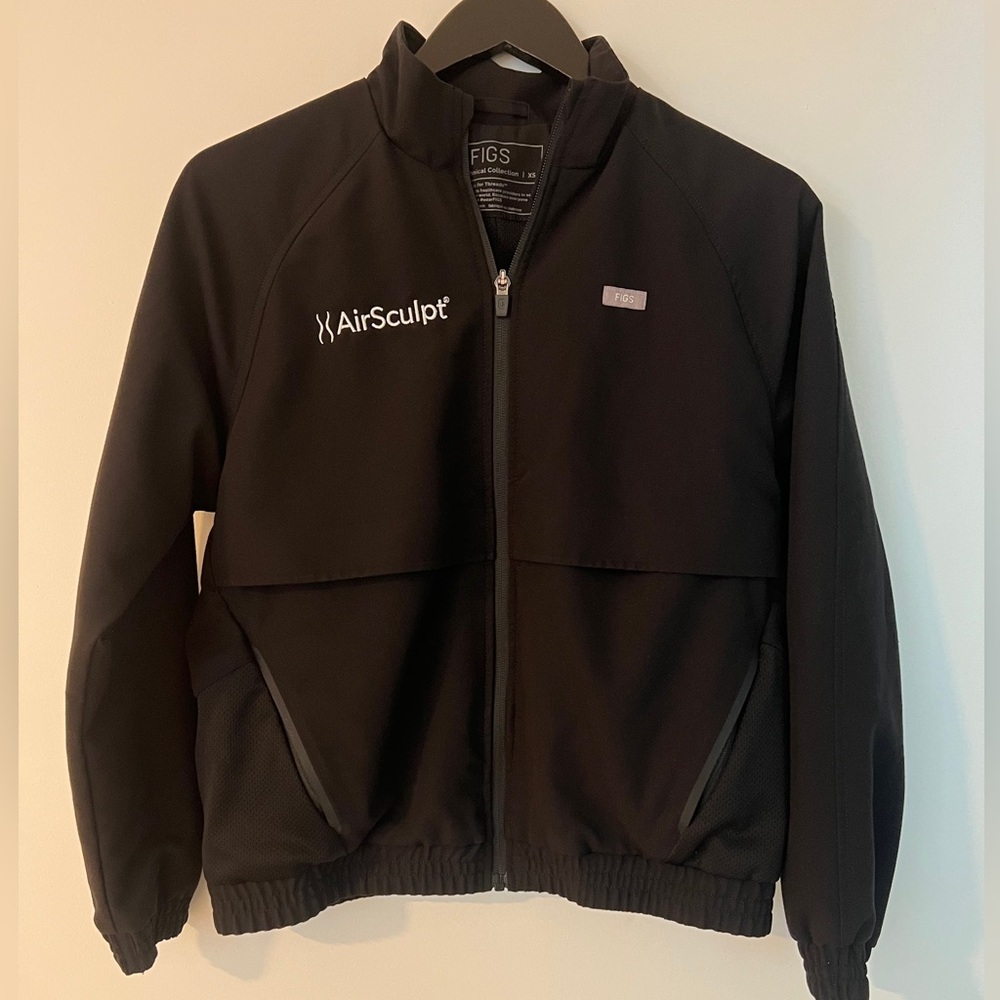 FIGS Sydney Scrub Jacket Black Size Small